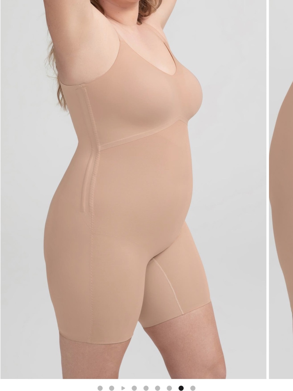 Honeylove Sculpting Mid-Thigh Bodysuit in Nude